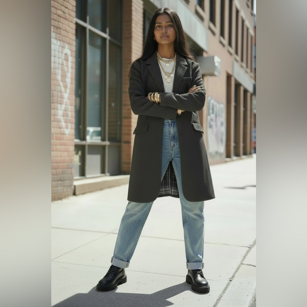 Free People Lined Peacoat Blazer
